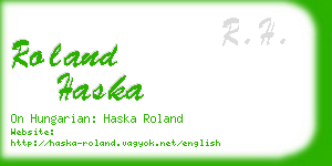 roland haska business card